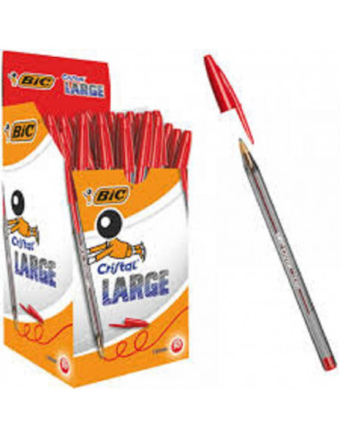 PENNA BIC LARGE ROSSO CONF.50PZ