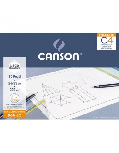 BLOCCO CANSON C4 RIQUADRATO