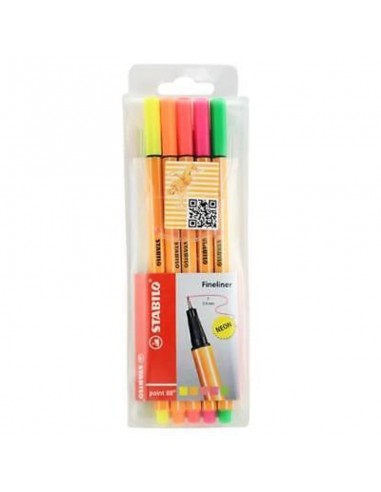 PENNE STABILO POINT 88 NEON 5PZ
