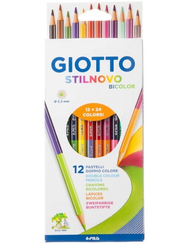 PASTELLI GIOTTO BI-COLORE DA 12