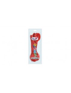 CUCCHIAI PLAST.ROSSO 20PZ