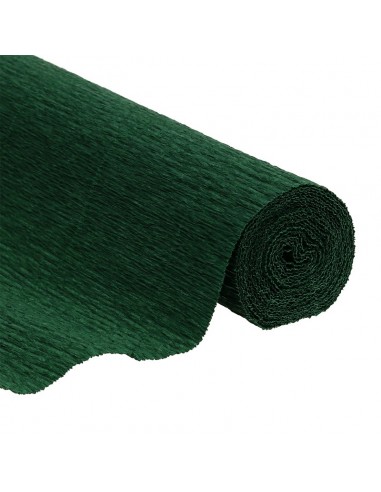 CARTA CRESPA VERDE SCURO 10PZ