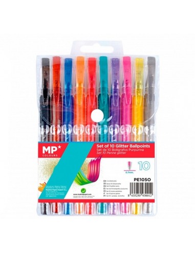 PENNE GEL GLITTER 10 PZ ASSORTITI