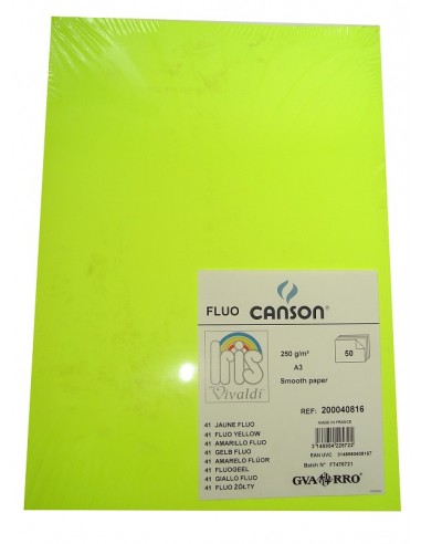 CARTONCINO A3 GIALLO FLUO'