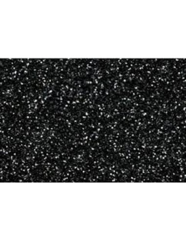 GOMMA EVA GLITTER NERO 40X60 