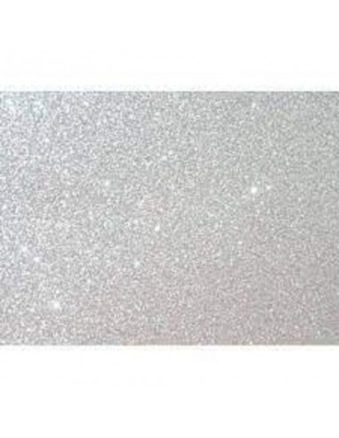 GOMMA EVA GLITTER ARGENTO 40X60 