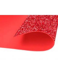 GOMMA EVA GLITTER ROSSO 40X60  2