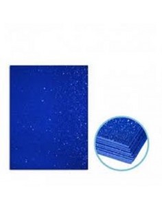 GOMMA EVA GLITTER BLU 40X60 