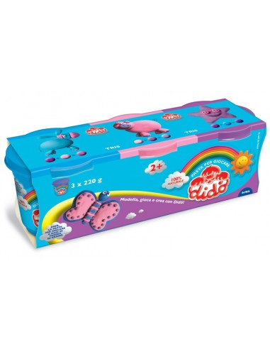 TRIS DIDO  VIOLA/ROSA/AZZURRO