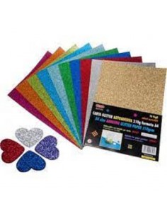CARTA GLITTERATA A4 ORO 10FF 2