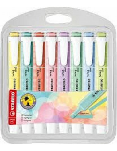 EVIDENZIATORI STABILO PASTEL A PENNA 8PZ