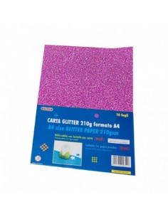 CARTA GLITTER A4 FUXIA...