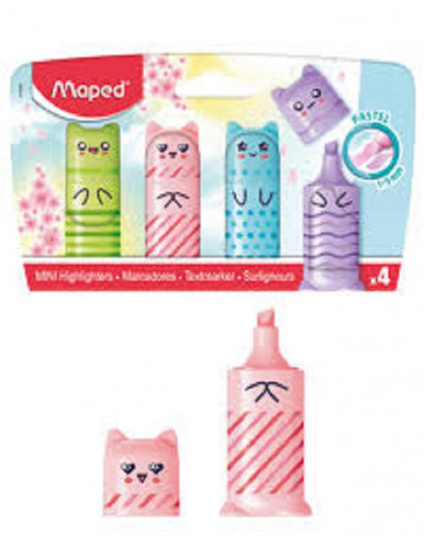 EVIDENZIATORE MINI PASTEL PZ 4