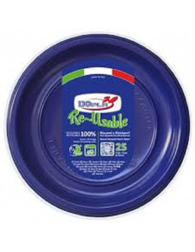 PIATTI PIANO BLU 25PZ